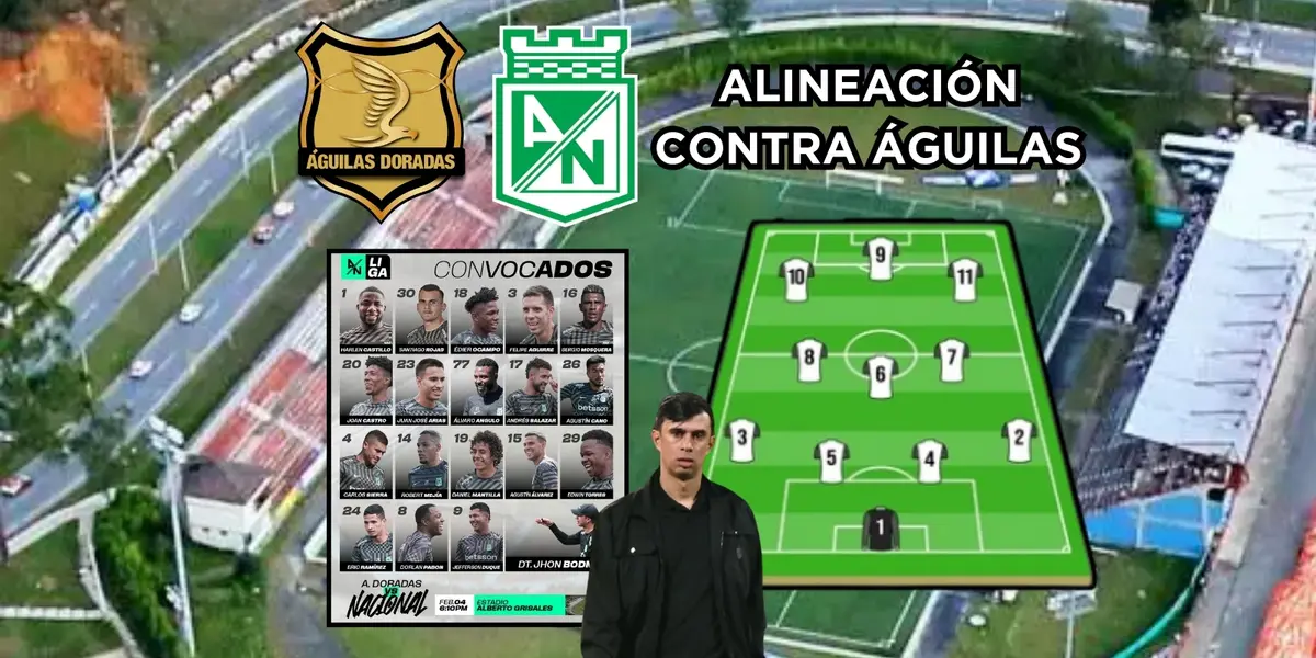 Atlético Nacional en un duelo clave contra Águilas Doradas.