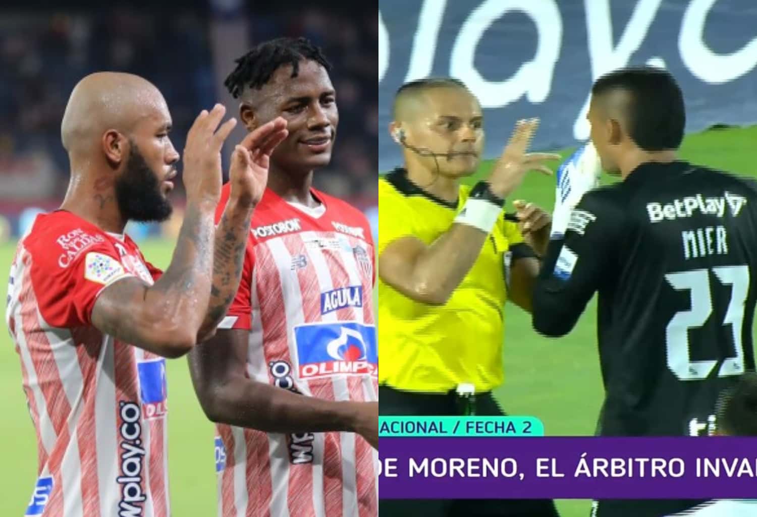 Atlético Nacional fue afectado de manera descarada por parte del arbitraje en Barranquilla.