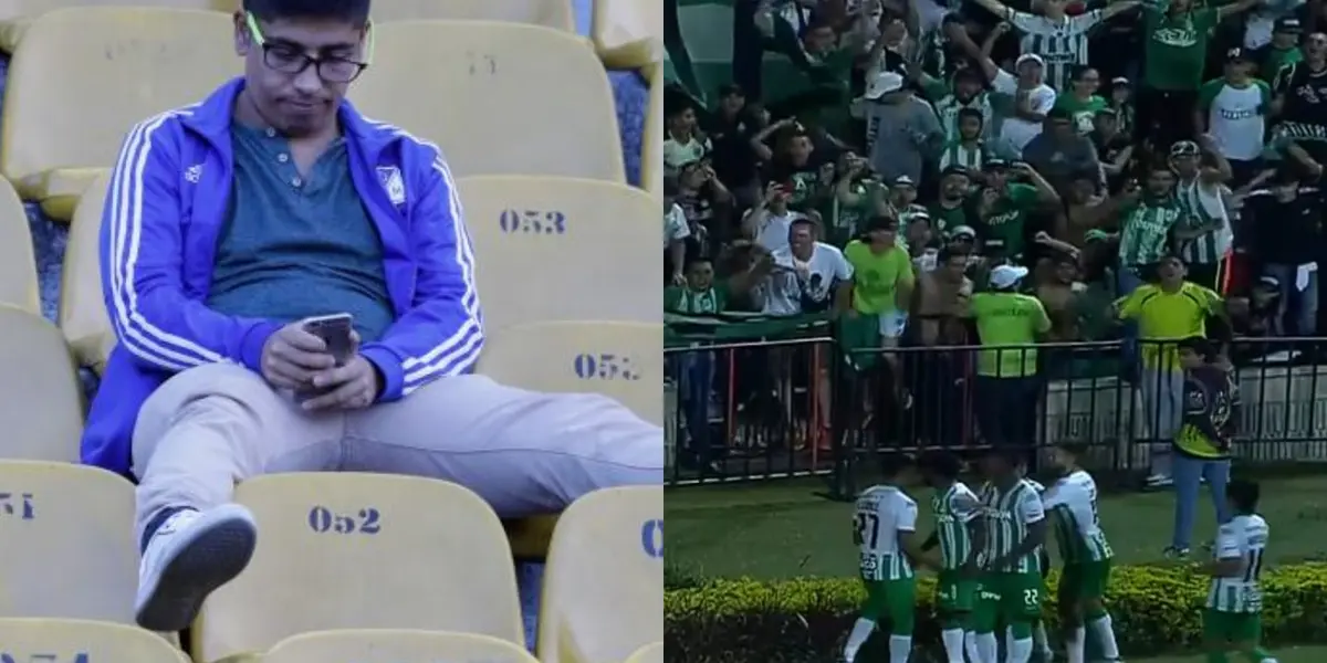 Atlético Nacional ganó y es líder de su grupo, algo que no le cayó bien a los hinchas de Millonarios FC.
