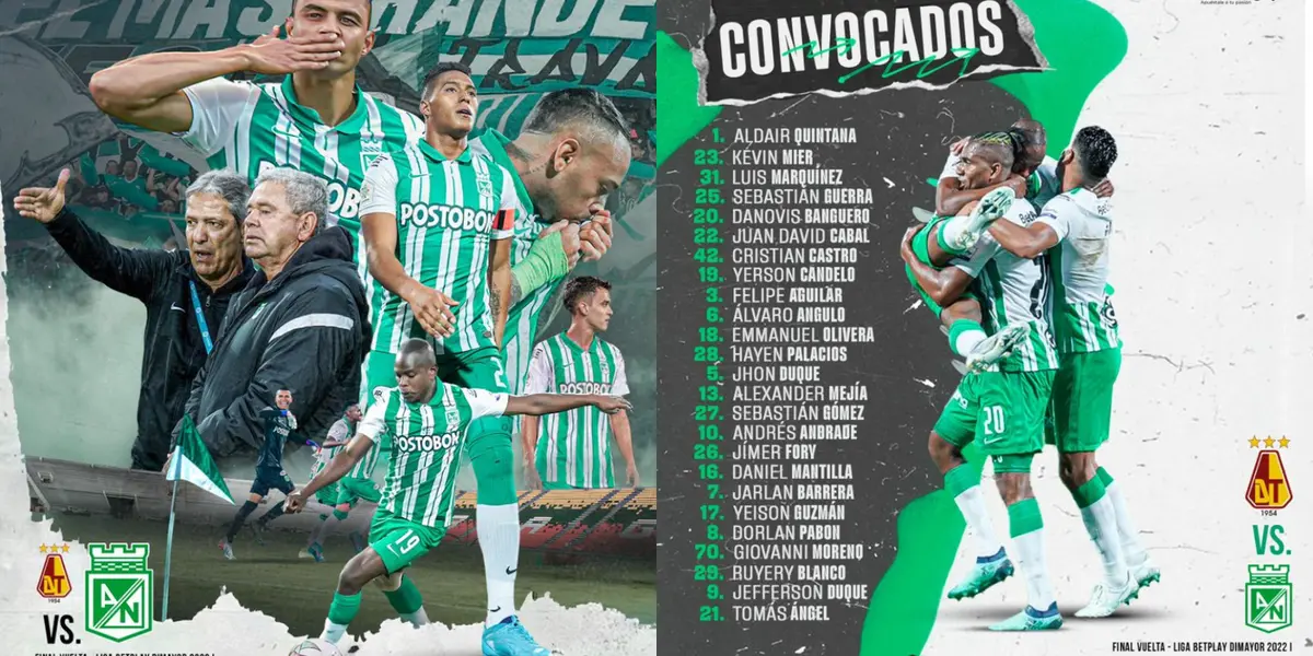 Atlético Nacional en pocas horas jugará el partido de vuelta de la final contra el Deportes Tolima.