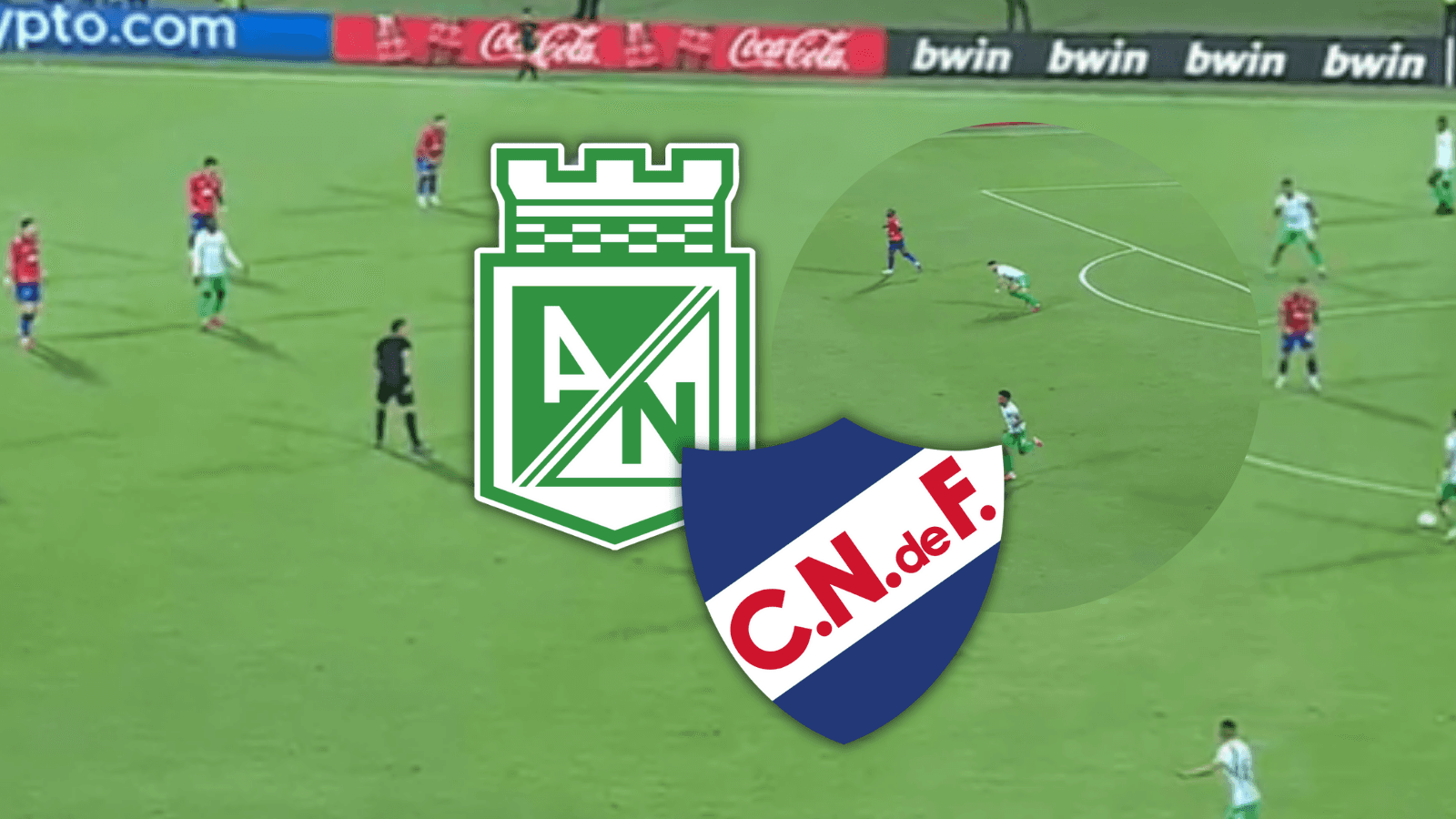 Atlético Nacional sufre con este jugador de la visita por una llamativa razón Foto: Escudoteca y Captura de ESPN