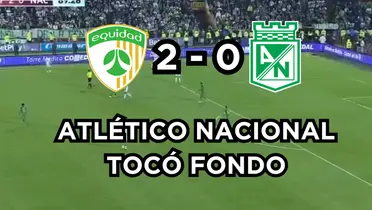 Atlético Nacional tocó fondo y no pudieron contra La Equidad en Bogotá, mira los goles