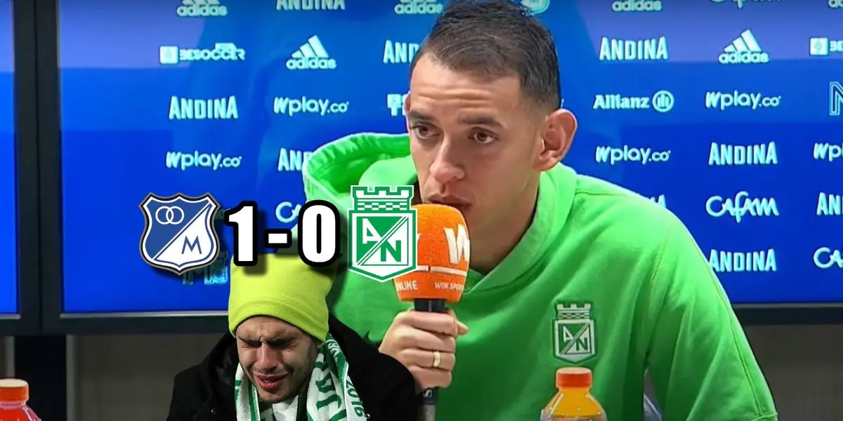 Atlético Nacional volvió a perder contra Millonarios FC y Neyder Moreno habló tras la caída.