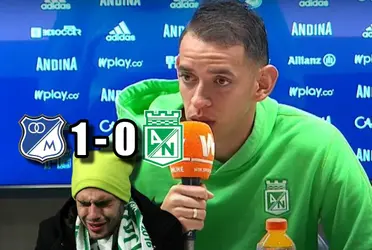 Atlético Nacional volvió a perder contra Millonarios FC y Neyder Moreno habló tras la caída.