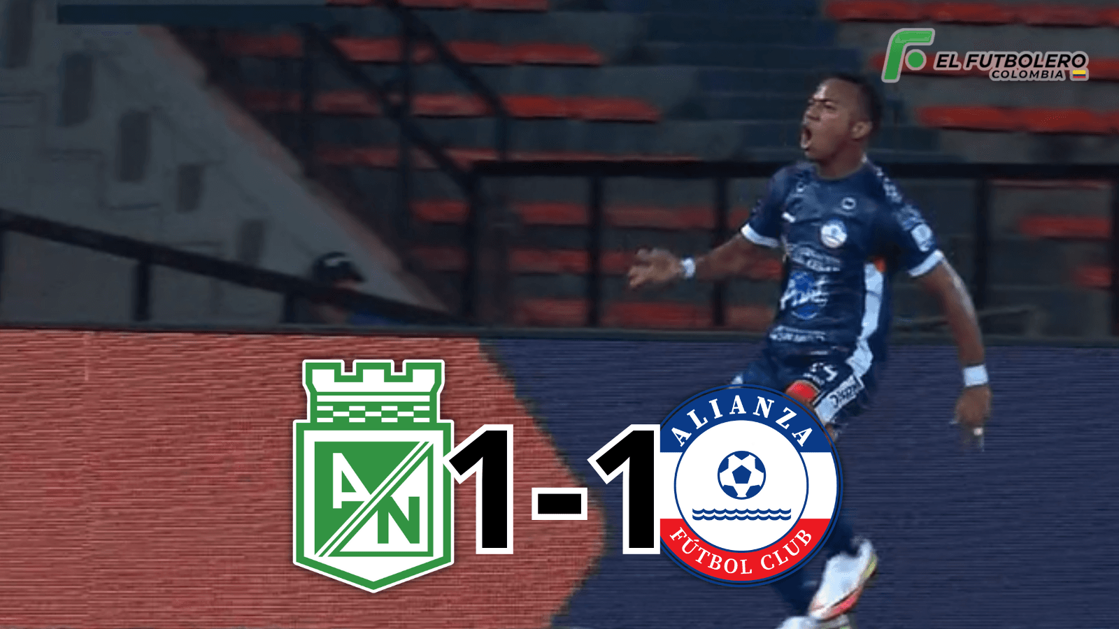 Atlético Nacional vs Alianza FC Foto: Captura de Win Sports y Escudoteca PN