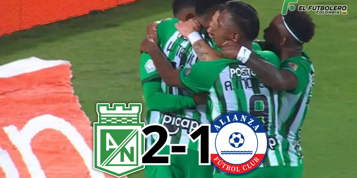Atlético Nacional vs Alianza FC Foto: Captura de Win Sports y Escudoteca PN