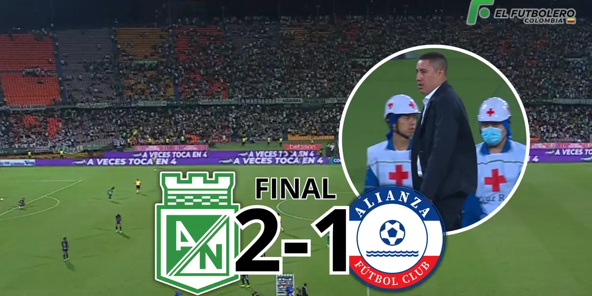 Atlético Nacional vs Alianza FC Foto: Captura de Win Sports y Escudoteca PN