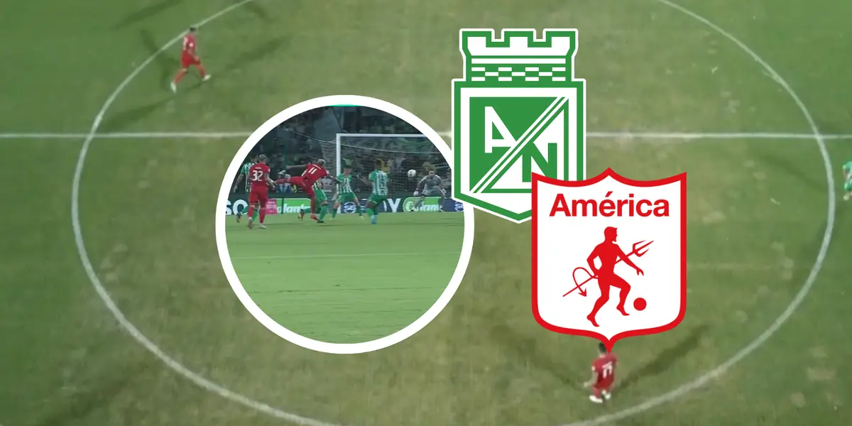 Atlético Nacional vs América de Cali Foto: Captura de Win Sports y Escudoteca