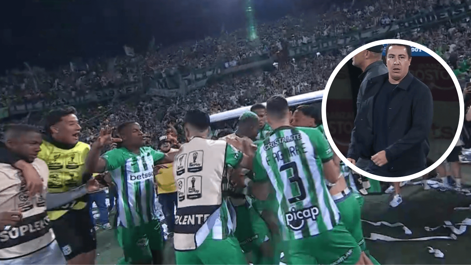 Atlético Nacional vs Deportes Tolima Foto: Captura de Win Sports