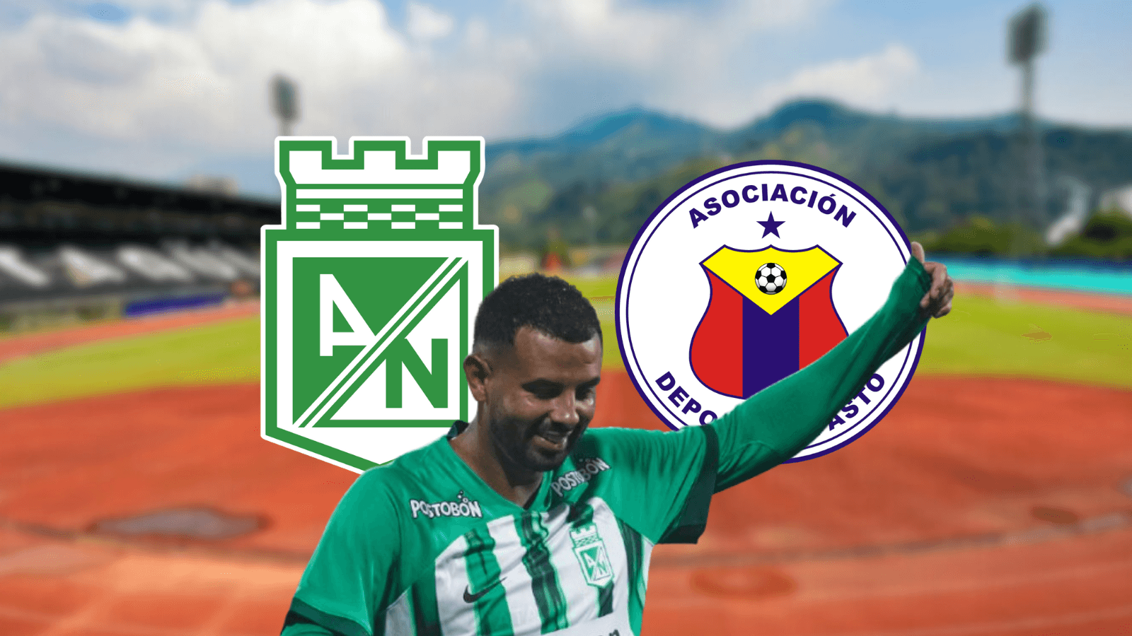 Atlético Nacional vs Deportivo Pasto Foto: 365 Scores, El País y Escudoteca