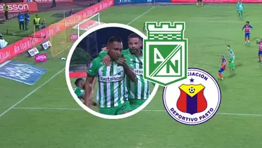 Atlético Nacional vs Deportivo Pasto Foto: Escudoteca y Captura de pantalla Win Sports