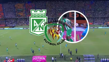 Atlético Nacional vs Jaguares Foto: Escudoteca y Captura de Win Sports