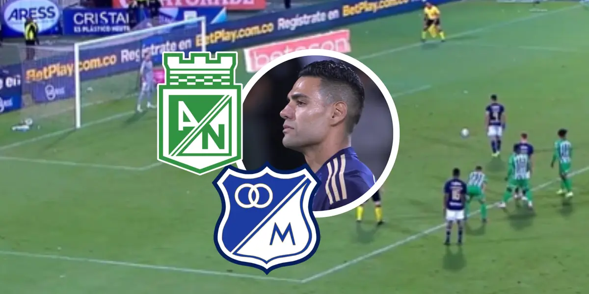 Atlético Nacional vs Millonarios Foto: Captura de Win Sports y Escudoteca