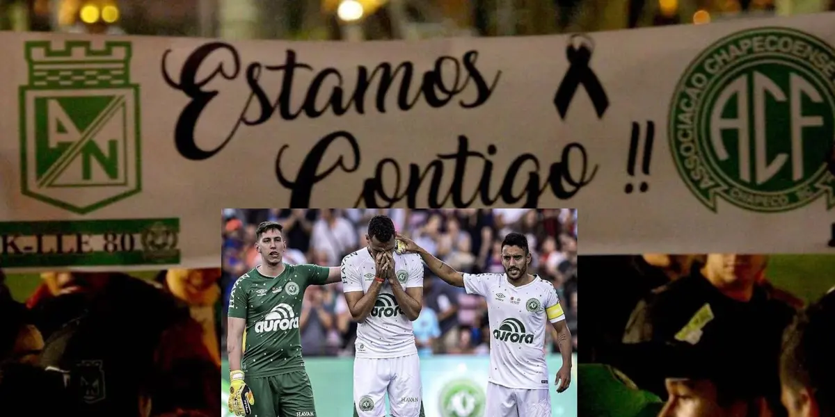 Atlético Nacional y el club brasileño no olvidarán el desafortunado accidente que tuvo el equipo Chapecoense