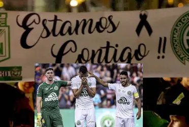 Atlético Nacional y el club brasileño no olvidarán el desafortunado accidente que tuvo el equipo Chapecoense