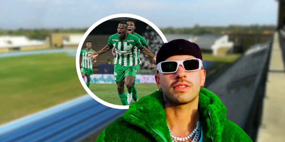 Atlético Nacional y Feid Foto: El Colombiano, Futbolred e Inder