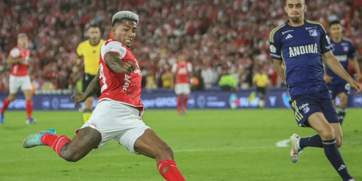 Baja sensible para Santa Fe: Perlaza no jugará el clásico ante Nacional. Foto: Instagram