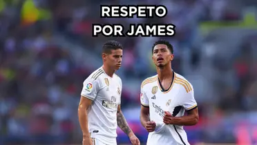 Mientras en Colombia lo hacen de menos, vea el gesto de respeto de Bellingham con James