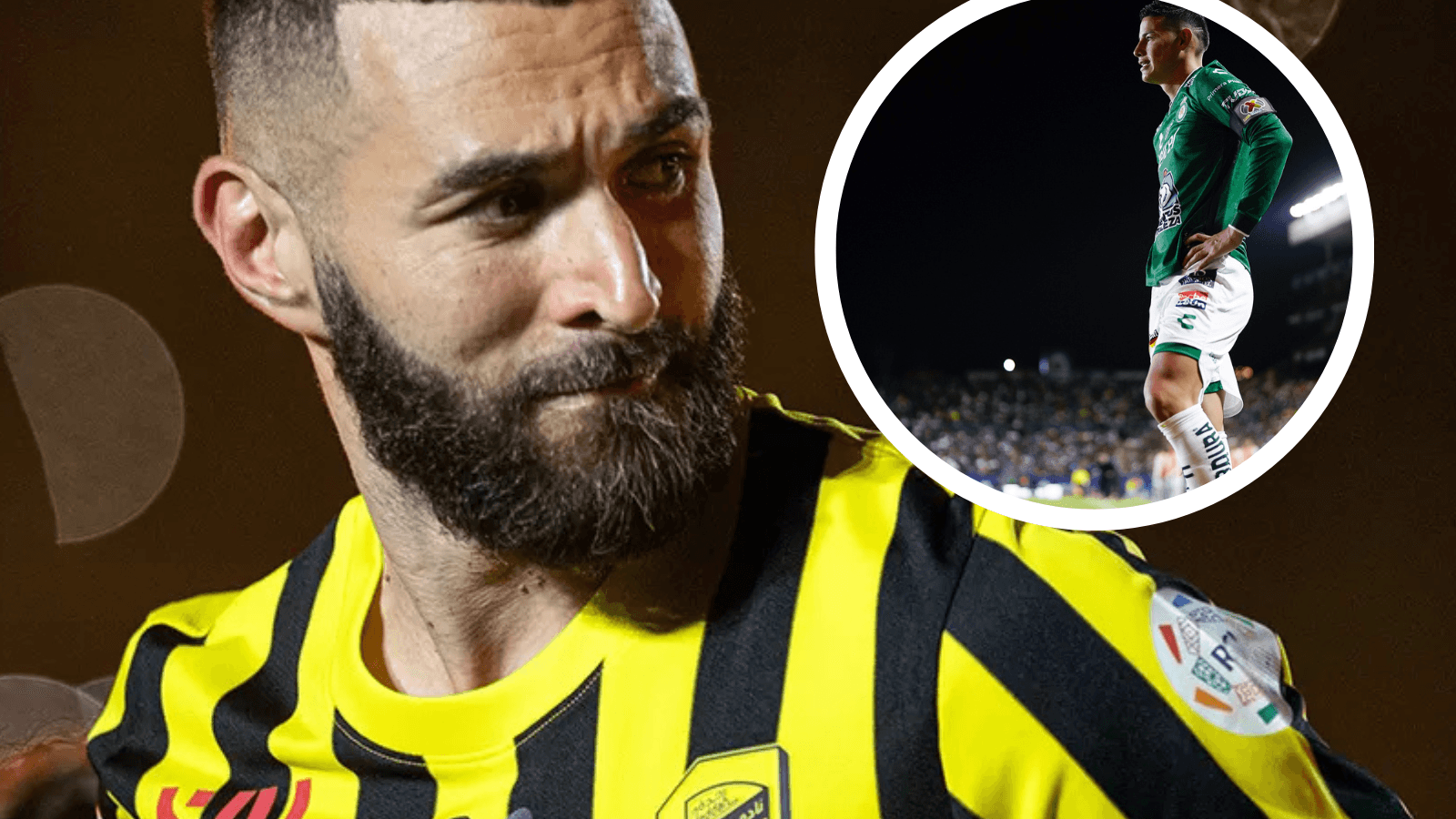 Benzema y James muestran sus salarios ante un eventual nuevo encuentro Foto: Al Ittihad y Club León