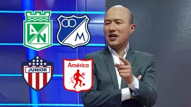 Bermúdez dijo cuál es el equipo que manda ahora en Colombia. Foto tomada del medio El Tiempo, logos de Wikipedia.