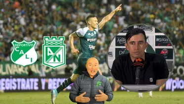 Bermúdez habló del Cali vs Nacional. Foto de Bermúdez y Bodmer tomadas de captura de pantalla de YouTube y Twitter de @AsoDeporCali.