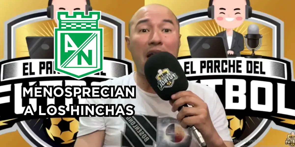 Bermúdez le mandó unos sablazos a los directivos de Nacional. Captura de pantalla de Jorge Bermúdez en YouTube, logo Wikipedia.