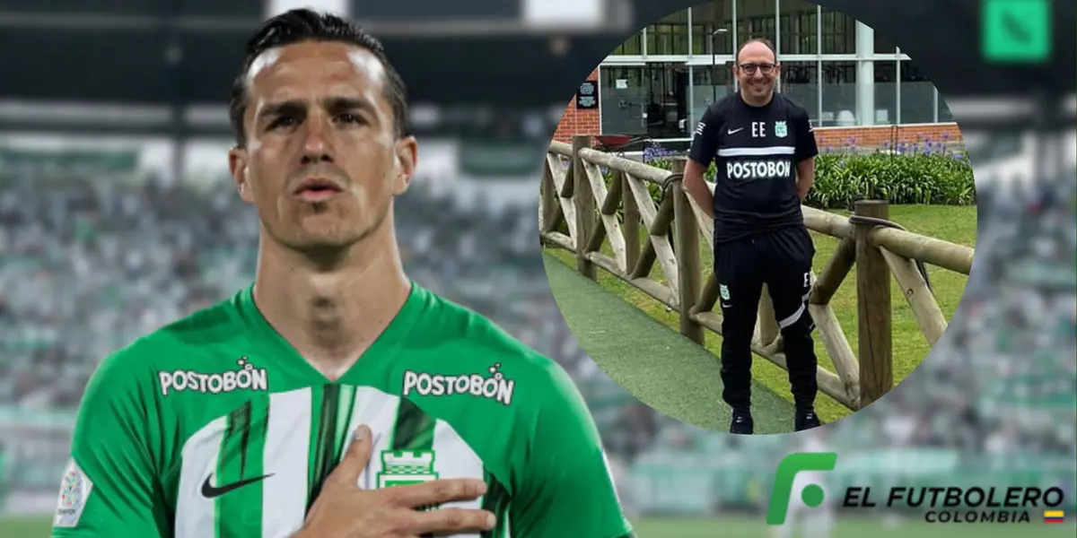 Bernardo Espinosa y 'Palillo' Escobar. Foto: X de Nacional, Bernardo Espinosa y 'Palillo' Escobar