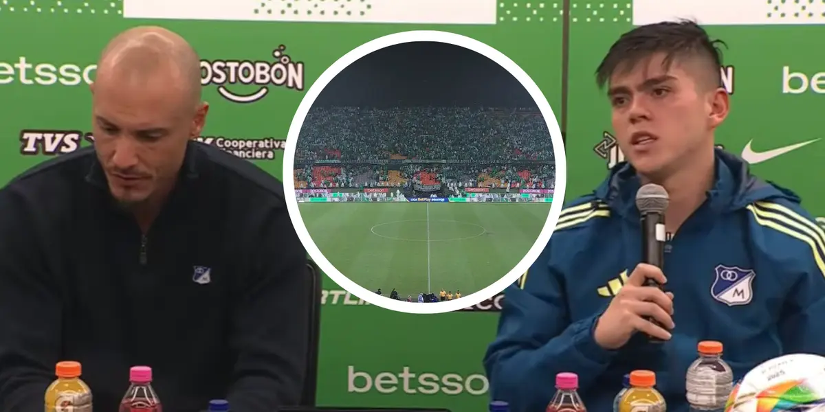 ¡Bochorno en el Atanasio! Bus roto y Falcao sin premio. Foto: Captura de Win Sports y Dimayor