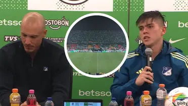 ¡Bochorno en el Atanasio! Bus roto y Falcao sin premio. Foto: Captura de Win Sports y Dimayor