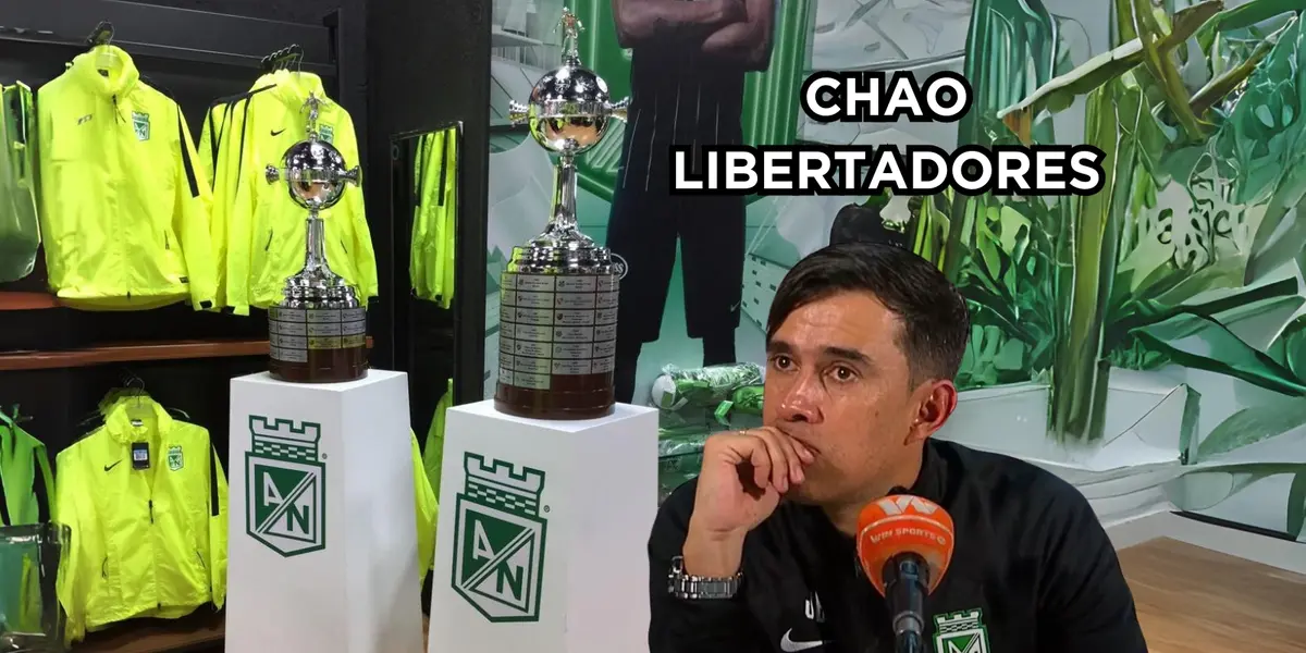 Bodmer en tela de juicio en Nacional. Foto captura de pantalla de Win Sports y Twitter de Atlético Nacional.