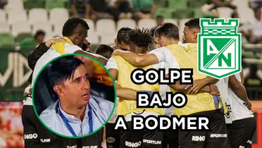 Bodmer recibiría un golpe bajo. Foto de Nacional tomada de Twitter @nacionaloficial, Bodmer captura de pantalla ESPN.