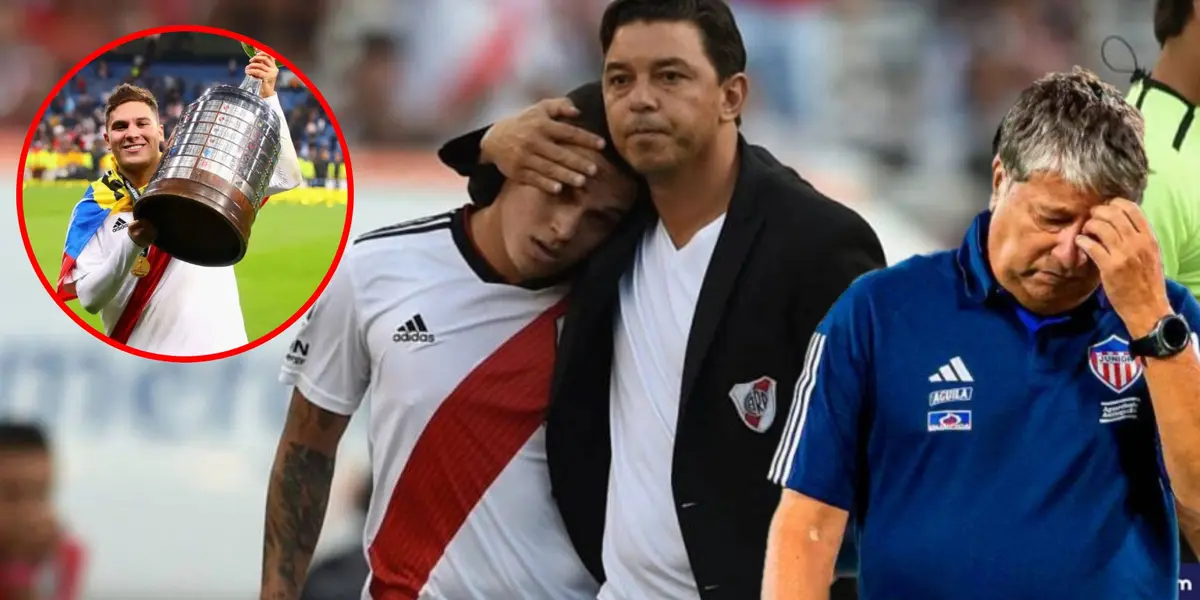 Bolillo fue tronco con Juanfer y así se rindió el crack ante DT Marcelo Gallardo