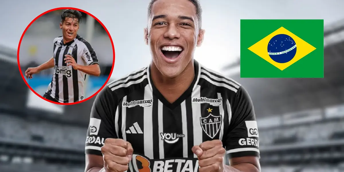 Brahian Palacios con la camiseta de Atlético Mineiro