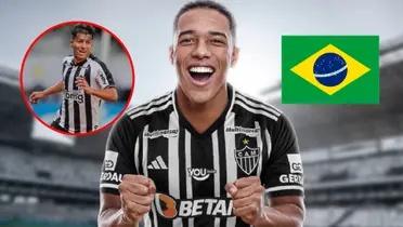 Brahian Palacios con la camiseta de Atlético Mineiro