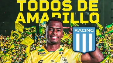 Bucaramanga tendrá que hacer milagros: su plantilla vale una fracción de la de Racing. Foto: Escudoteca y Atlético Bucaramanga