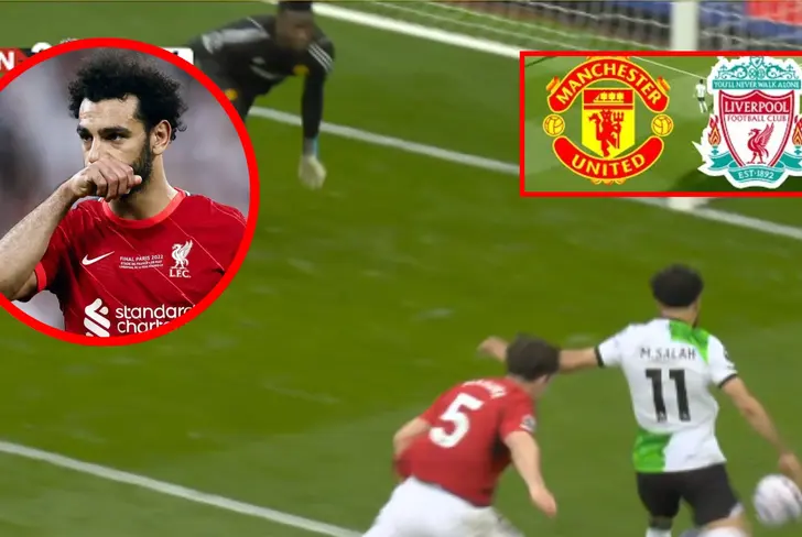 Salah se comió gol cantado en Liverpool vs United