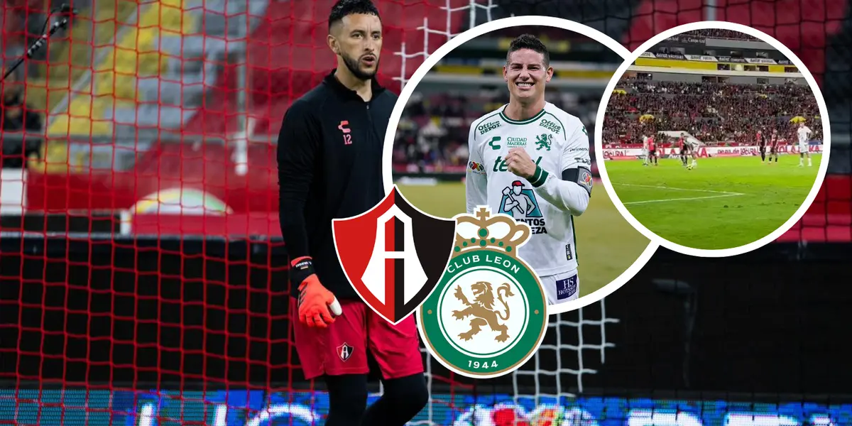 Camilo Vargas y James Rodríguez Foto: Atlas FC y Club León