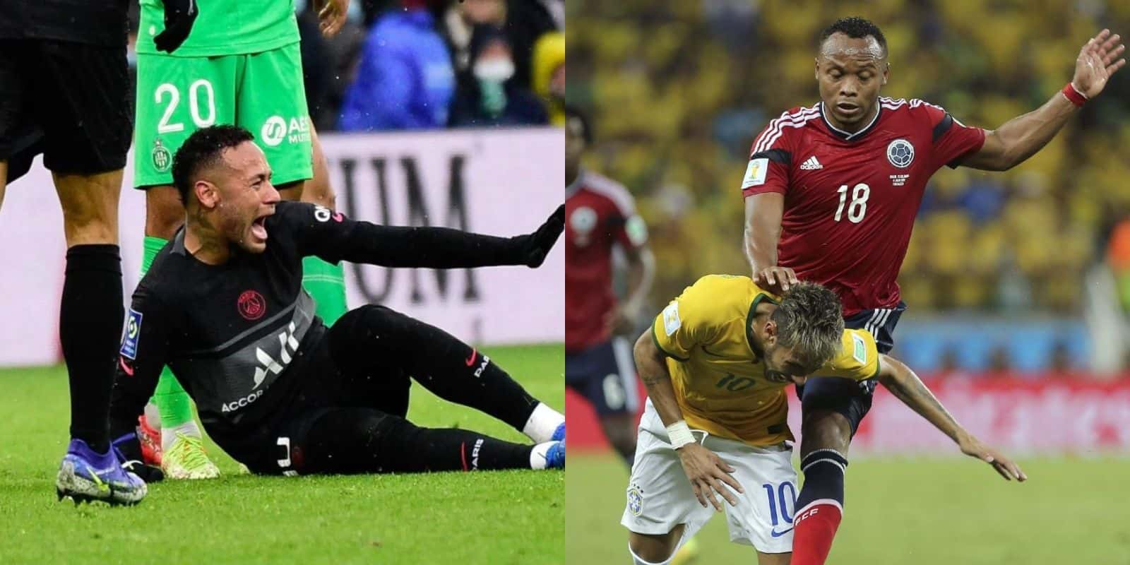 Camilo Zúñiga lesionó a Neymar en el año 2014 y ahora al jugador carioca le llega un nuevo karma.