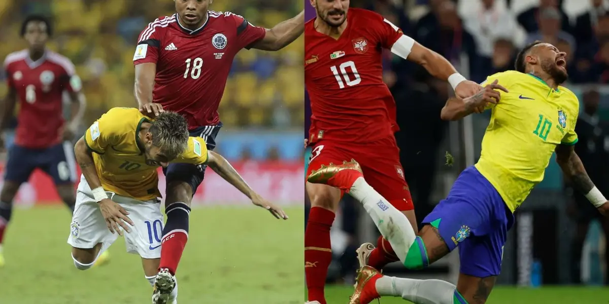 Camilo Zúñiga lesionó a Neymar en el año 2014 y ahora el karma persigue al brasileño.