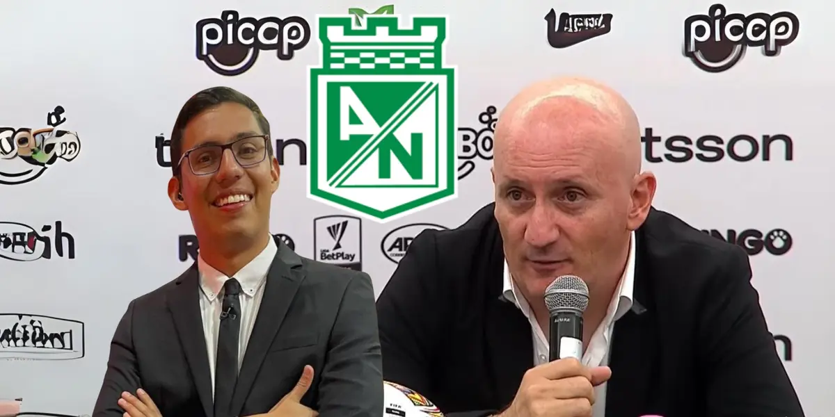 Capera habló de Nacional. Foto de Capera tomada de Publimetro y Repetto de DIMAYOR rueda de prensa.