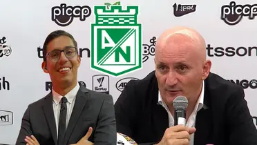 Capera habló de Nacional. Foto de Capera tomada de Publimetro y Repetto de DIMAYOR rueda de prensa.