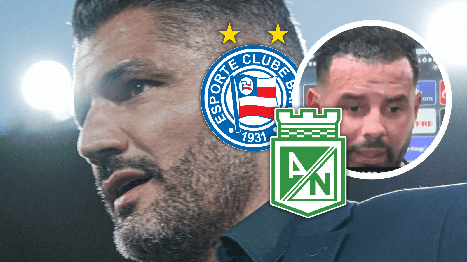 Cardona no se guardó nada tras la caída ante Bahía y lanzó un mensaje al cuerpo técnico. Foto: Escudoteca, Nacionaloficial y Captura de ESPN
