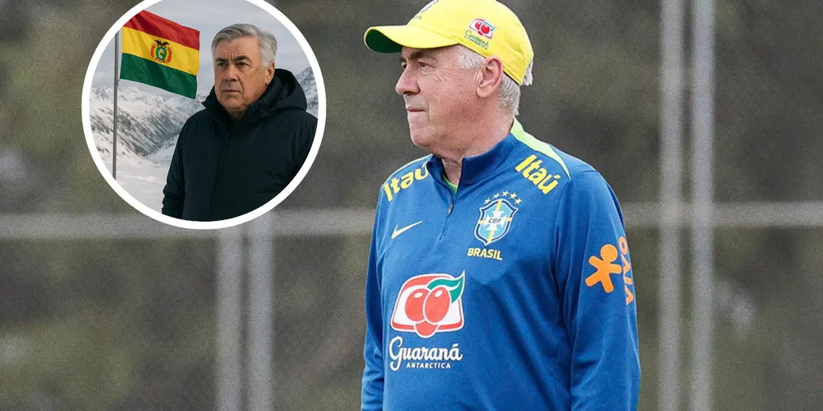 Carlo Ancelotti y la confesión que hizo sobre el dificil partido que vivió en El Alto Foto: CBF y Creada con Chat GPT