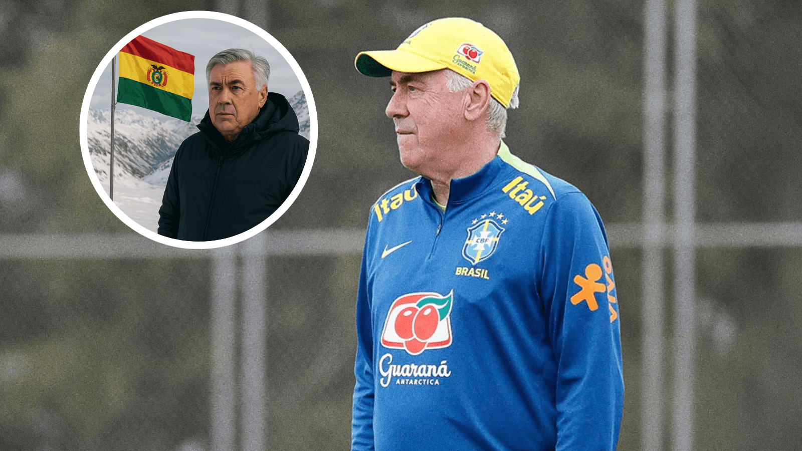 Carlo Ancelotti y la confesión que hizo sobre el dificil partido que vivió en El Alto Foto: CBF y Creada con Chat GPT