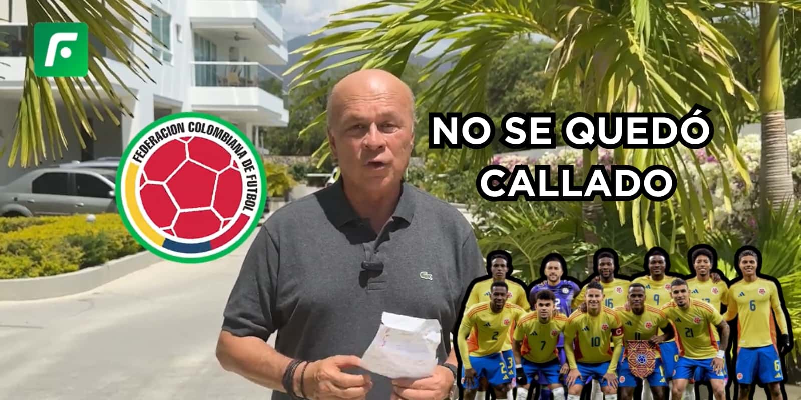 Carlos Antonio Vélez hizo un análisis de la Selección Colombia. Foto tomada de una captura pantalla El Futbolero Colombia y FCF.