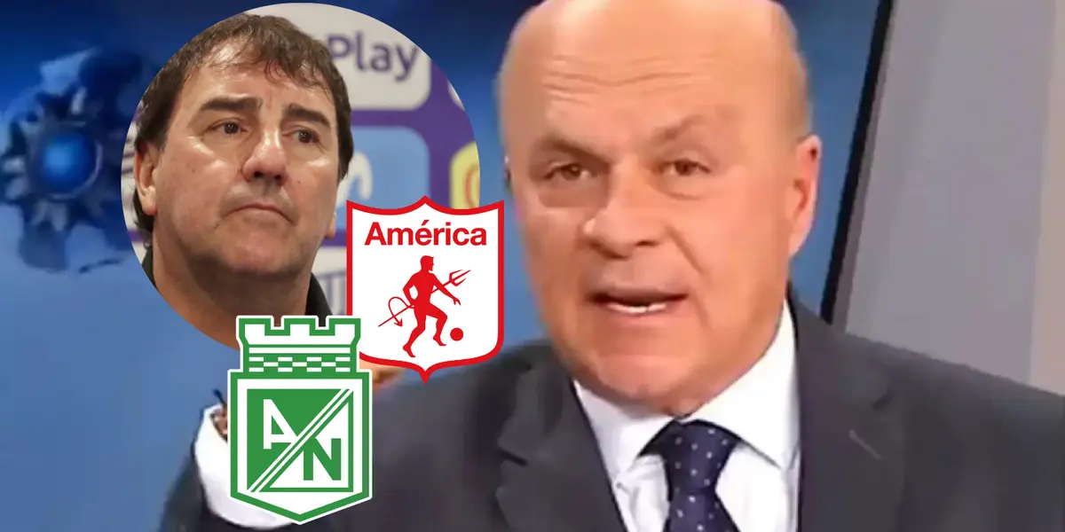 Carlos Antonio Vélez y la tremenda indirecta a Néstor Lorenzo por los equipos colombianos Foto: Captura de Win, Escudoteca