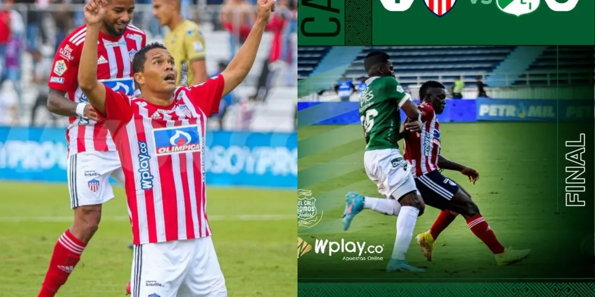 Carlos Bacca dejó derrotado al Deportivo Cali en el último minuto en Barranquilla.