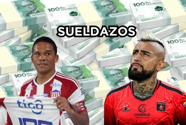 Carlos Bacca y Arturo Vidal serían de los mejor pagados en Colombia.