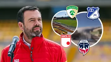 Carlos Fernando Galán y el anuncio del nuevo estadio para Bogotá Foto: SENCIA, IDRD y Escudoteca