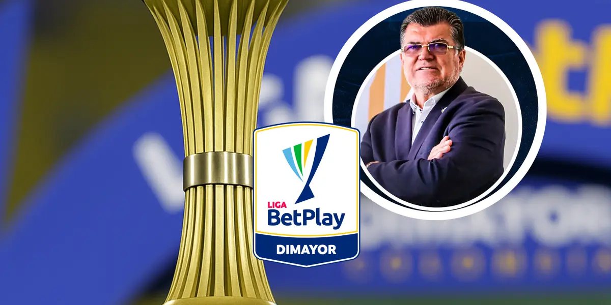 Carlos Mario Zuluaga expone en rueda de prensa los cambios que trae para el fútbol colombiano Foto: Dimayor, Escudoteca y Chat GPT